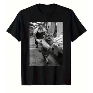 Men's Women's T-shirt, Cat Sad, Funny Cat Couple, Valentine's Day, Gifts Shirt, Unisex Vintage Graphic Tees Gothic Grunge Y2k Emo Scene Amity Affliction Style Clothes Men Women Streetwear