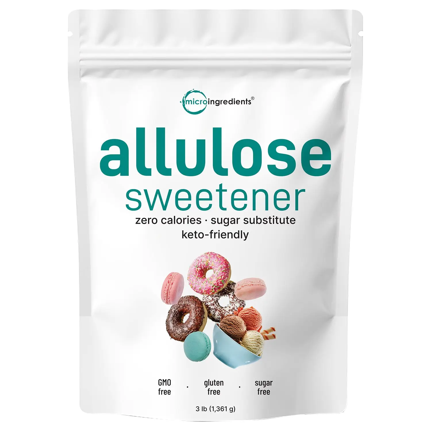 Micro Ingredients Allulose Sweetener Granules, 3 Pounds Flavor Sugar