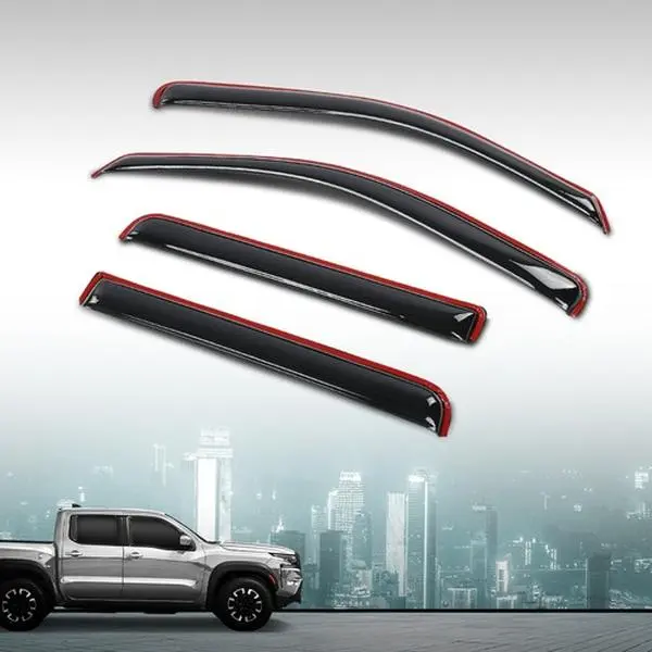 Fits 2022-2025 Nissan Frontier Crew Cab Window Deflectors Vent Visor Rain Guards