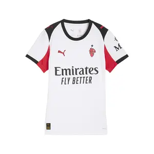 PUMA Womens Ac Milan Away Crew Neck Short Sleeve Replica Jersey Casual - White