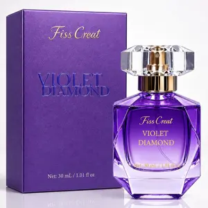 Violet Diamond Eau de Parfum for Women, 30ml, Floral Gourmand Fragrance with Orange, Bergamot, Black Coffee, Jasmine, Vanilla, Patchouli & Musk, Pocket Luxury Scent