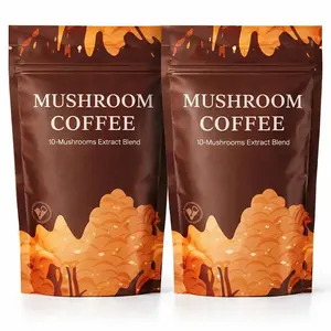 Mushroom Coffee Pack of 2 – 10 Mushroom Extract Blend, Instant Coffee for Energy, Focus & Immunity Support