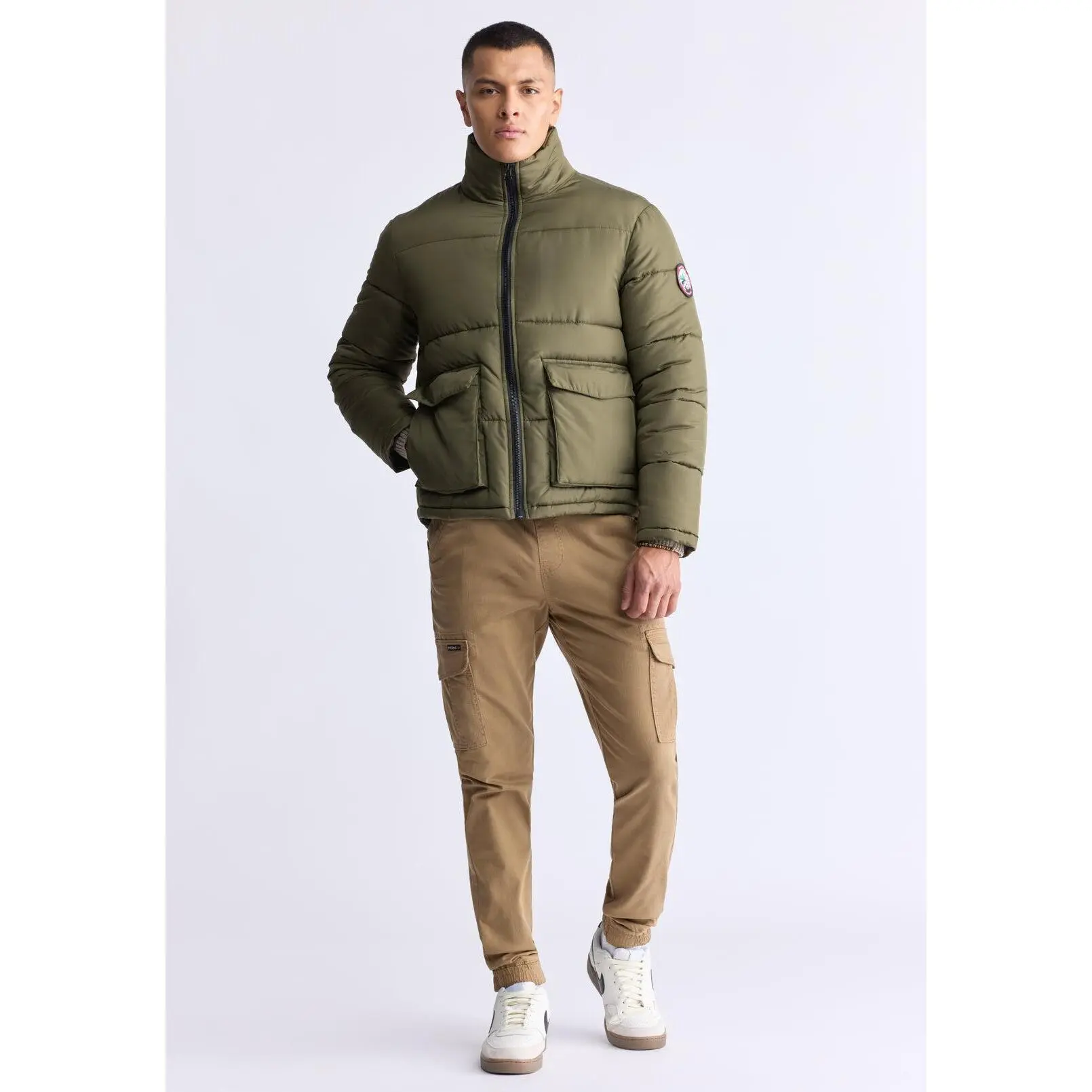 Nate Men's Zip-Up Puffer Jacket, Sphagnum - OBMFE001