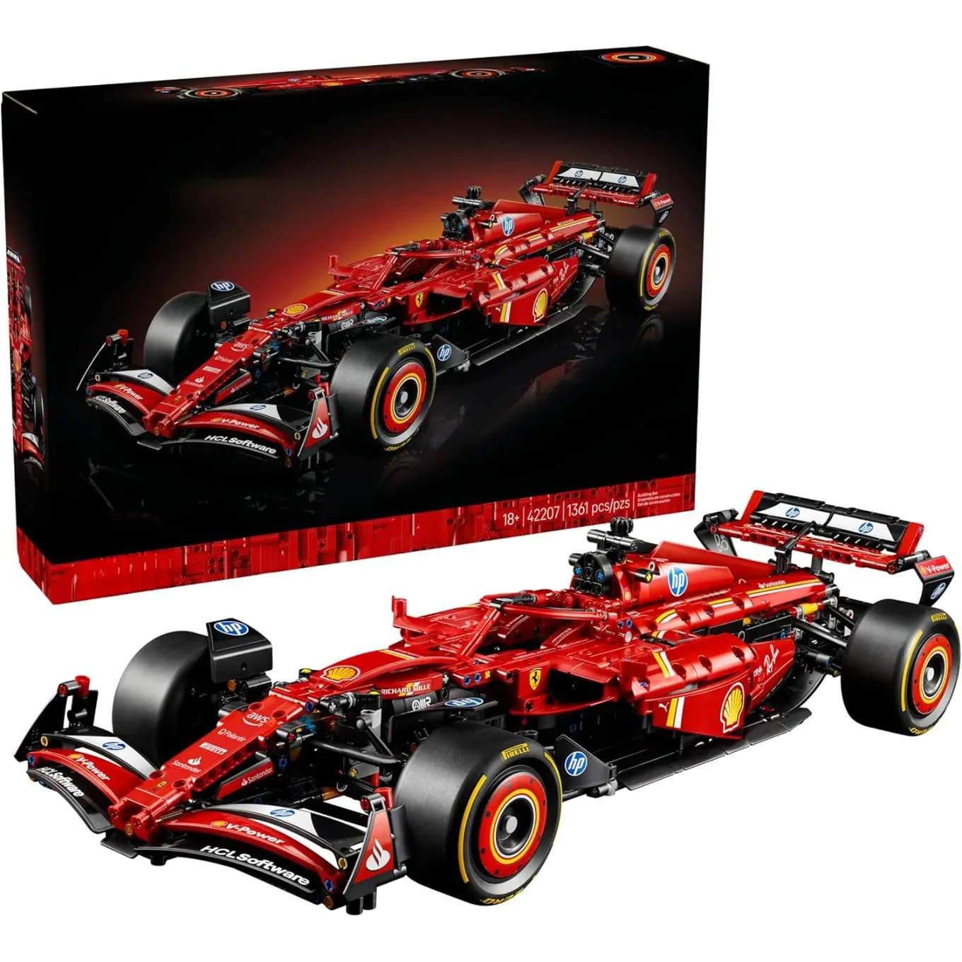 Valentine's Day Ferrari Sf-24 F1 Set, Couple Building Kit for Racing Fans, Die-Cast Collectible Race Car Model, Ideal Gift for Enthusiasts