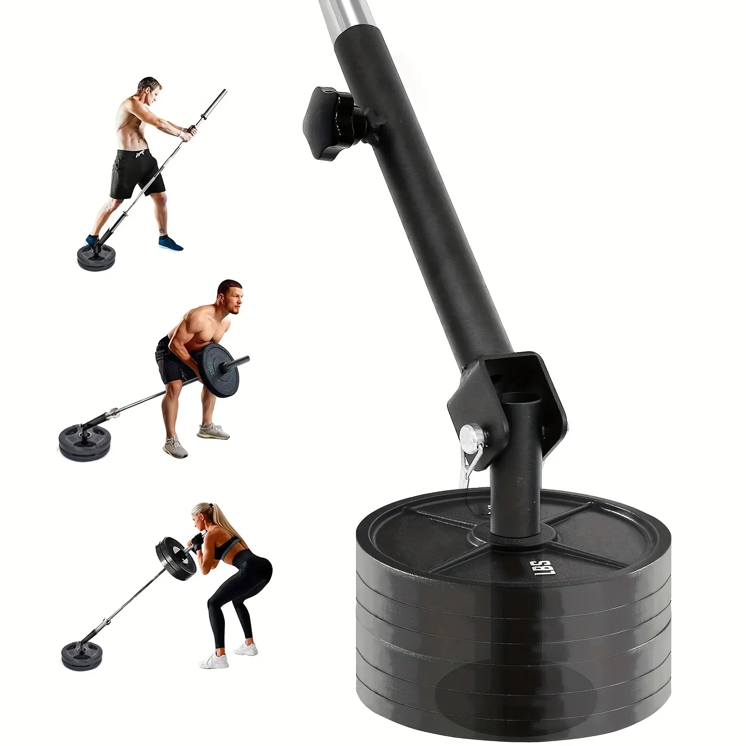 Heavy-Duty Iron T-Bar Row & Landmine Attachment, Fits 2.54cm Barbell Bars, Adjustable Home Gym Gear, Home Workout Equipment, Durable Finish, Resistance Training