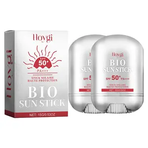 2 Counts Hoygi Bio Stick Pro - Cotton Airy Sun Stiack (Broad Spectrum/SPF50+ PA++++) 15g | Mattifying & Soothing Korean Sun Stick Sun Care Product for Women & Men, Sunblock SPF