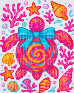Turtle summer pink