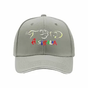 Australia-themed hand - drawn animal and text print snapback trucker cap hat Men's and women's casual sports outdoor sandwich baseball cap