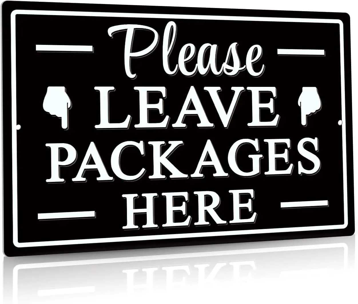 Metal Package Delivery Metal Sign - Tin & Steel Outdoor Plaques, 12x8 In, Front Porch Signage for Front Door, Indoor/Outdoor Home Decor Supplies, Metal Signs