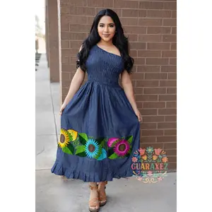 Marcela Denim Embroidery Dress