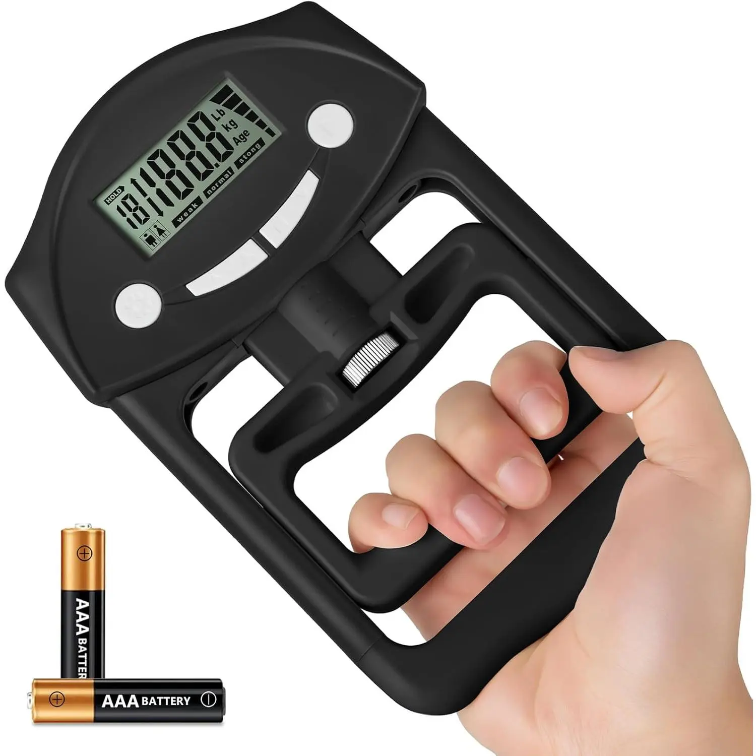 Grip Strength Tester, Hand Grip Dynamometer,  Hand Grip Strength Tester Grip Strengthener Hand Exerciser Meter Digital Hand Grip  Gauge 220 Lbs / 99 Kgs for , School, Office and  Use