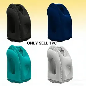 Inflatable Travel Pillow with New Pattern, Portable Chin & Neck Support for Various Travel Scenarios