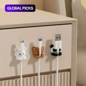 Cute Animal Cable Clips Set, Cable Management Kit, PVC Wire Organizer with Protective Cover, Charging Line Stand for Table and Bedside Management, Multiple Colors! #GLOBAL PICKS