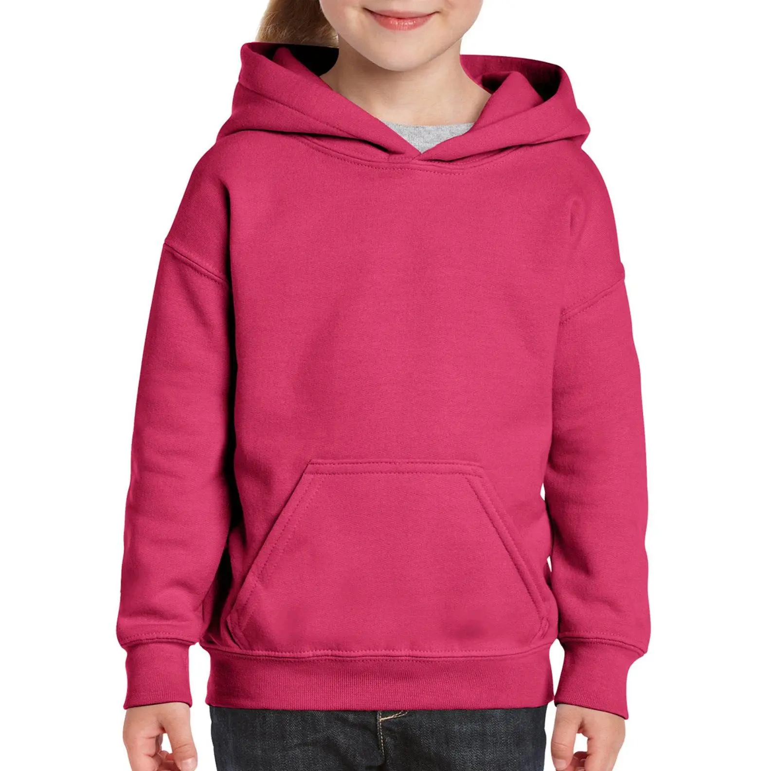 Gildan® 18500B Heavy Blend™ Youth Knit Fleece Yarn Hooded Sweatshirt, Casual Women's Top