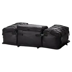 50L ATV Rear Storage Bag 600D Oxford Cloth Rear Cargo Bag with Sponge Cushion