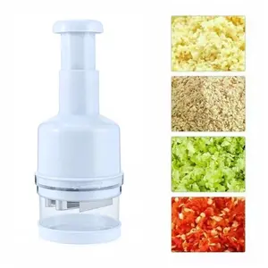 Pressing Vegetable Chopper Garlic Food Portable Dicer White