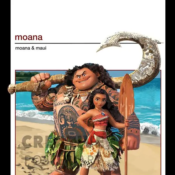 Vintage Moana Movie Poster - Inspirational Wall Art Print For Fans