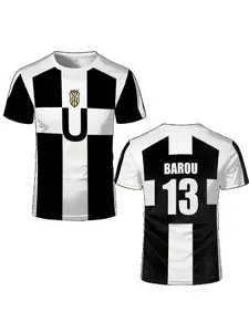 2025 Summer Five Person Pattern Football Motif VL Replika Anime Uber Blue Lock Full Print Tees Short Sleeve Cosplay Men T-shirt