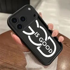 Minimalist Christian Quote TPU Casing - Anti-Fall, Shockproof, Unique "God Is Good" Design Protection Cover for iPhone 17,16 E,15,14 Plus,13,12,11 Pro Max | Mobile Phone Accessory
