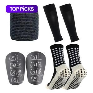 outdoor sports socks set, 7 counts/set non-slip sports socks & sock cover & bandage & mini leg guards, ankle socks compression socks shin guards professional football, 2024 football equipment equipment set