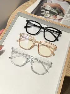 Women's Classic Square Frame Glasses, Lightweight Comfortable Nose Bridge, Casual Style, Anti-Blue Light Lenses, Office & School Use, Lightweight Eyeglasses