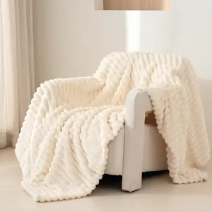 Ultra-Soft Home Decor Blanket, Lightweight Solid Color, Classic Striped Pattern, Multi-Color Options, Ideal for Bed Sofa Travel Camping All Seasons, Lightweight Throw Blanket