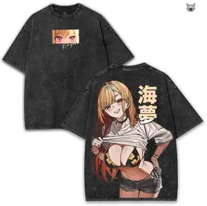 Marin Kitagawa My Dress-Up Darling Oversized Washed Tee 260GSM With Bikini Back Art | Bold Anime Girl Collector Shirt