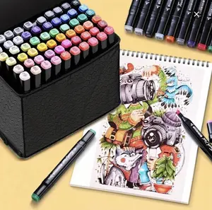 Dual Tips Alcohol Marker Pen, 36/60/80/168pcs Art Marker for Coloring Book Sketching Planner Calendar, Summer Gift, School Supplies colorful markers alcohol marker tip