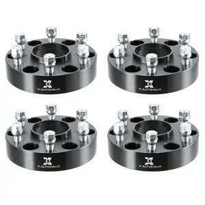 4pcs 6 Lug 1.5" Thickness Wheel Spacer Adapter 6x5.5" Hub Centric Wheel Spacers Adapters with 78.1mm Hub Bore Black for Cadillac for Chevrolet for GMC