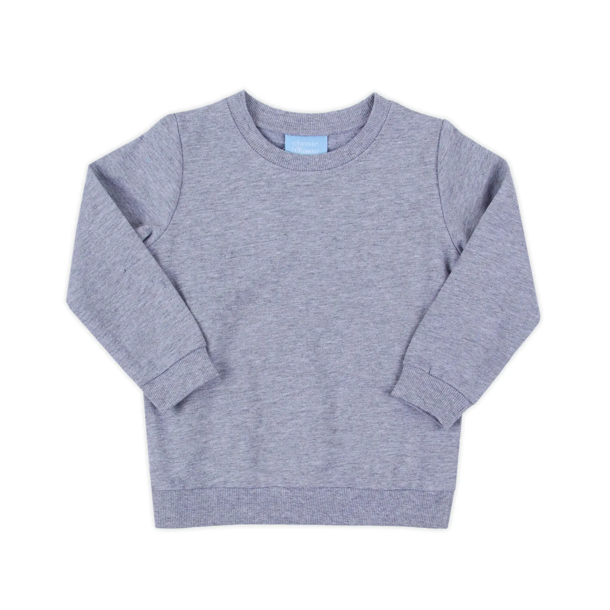 Gray Sweatshirt - Kids French Terry Crew Neck Pullover