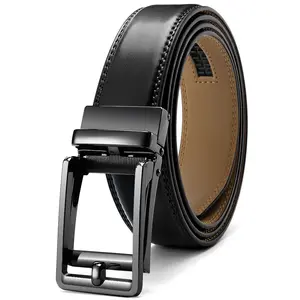 Men’s leather automatic-locking belt featuring an adjustable hollow frame-style automatic buckle head with a roller; a durable belt that is both casual and formal, suitable for various occasions—an excellent gift for Valentine’s Day and Father’s Day.