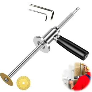 Inside Pipe Cutter for PVC Pipe, PVC Cutter Tool Set with Adjustable Depth Gauge, Hex Shank With 5PCS Blades, Internal Pipe Cutter for Plastic, ABS, Exhaust PVC Pipes, PVC Pipe Cutter Tool Kit