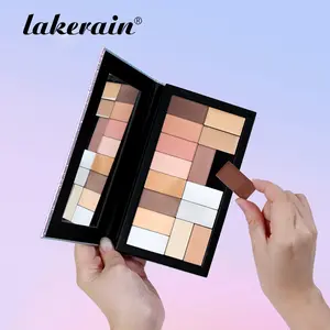 Magnetic Makeup Palette, Multi-Functional Palette, Including Eyeshadows/Blushes/Eyebrow Powder/Contour/Eyeliner/Highlighter/Concealer/Setting Powder/ Foundation/Bronzer, Fine Powder Texture, Long-Lasting & Waterproof, Daily Commute Makeup