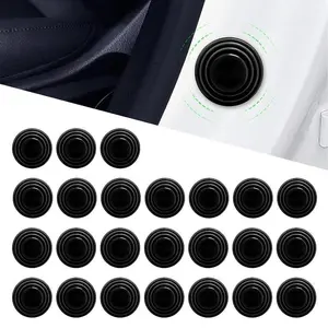 30PCS Car Door Shock Absorbing Gasket, Door Closing Buffer Silencer Silicone Pad, Door Side Sound Insulation Protection Self-Adhesive Device, Universal Car Exterior Accessory