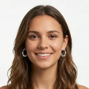 Circle Plain Silver 925 0 Earrings - Classic Hoop Design for Everyday Wear Hoop Jewelry, Hook Earrings