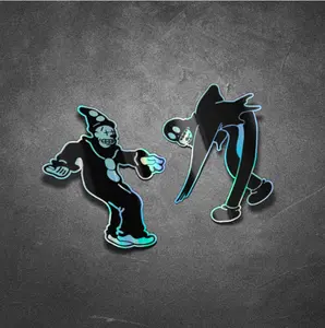 Ghostmane Holographic Stickers - 5-inch Tall Car Stickers Decal Decoration Vehicle Exterior Premium Durability Vinyl Waterproof UV Resistant