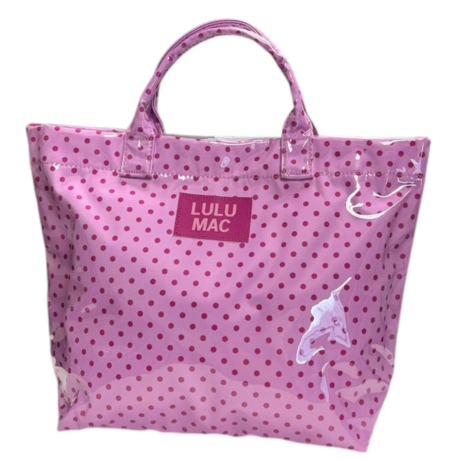 Girlie Girl Originals - LM-BG-1003 TOTE BAG LIGHT PINK/HOT PINK DOT