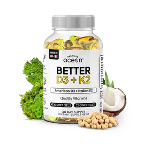 Better D3 + K2 - 30 Day Supply Dietary Supplement for Bone Heart & Immune Health - Edible Vitamin Pills for Healthcare