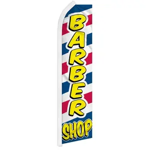Barber Shop Letter Super Flag - Polyester Fabric Banner, Wind-Resistant Backdrop for Home, Festive & Party Supplies