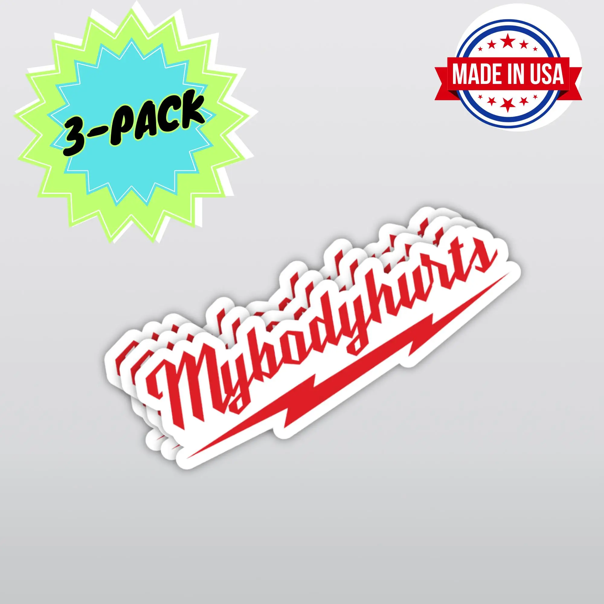 3-Pack - My Body Hurts Funny Milwaukee Tools Blue Collar Vinyl Stickers 3 PCS