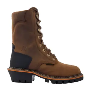 R. Watson Men's 8” Lace Up Composite Toe Waterproof Logger Work Boot RW1300-CT-W