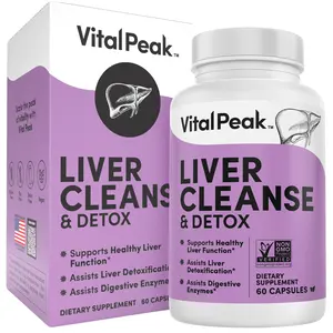 Vital Peak Liver Cleanse & Detox Supplement - Premium Detox with Milk Thistle & Beet Root Powder for Liver Health, Digestive Support & Antioxidant Protection