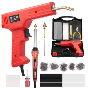 VEVOR Plastic Welder Kit Deluxe, 100W Plastic Welding Gun + 60 W/100W Soldering Iron, Professional Plastic Repair Welding Tool with 1000PCS Hot Staples & 60 Rods for Car Bumper Kayak Electronics Toys