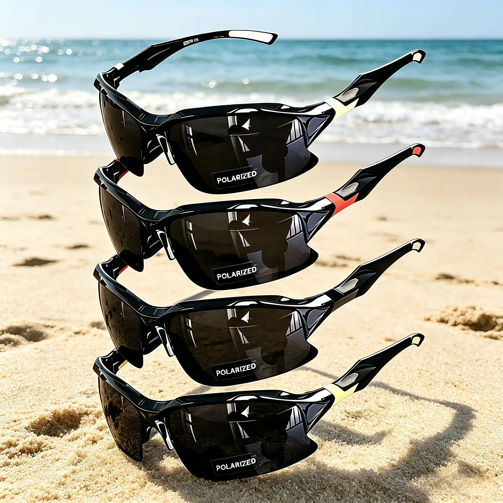 4pcs Classic Retro Sunglasses for Men & Women, UV400 Anti-Glare Durable Lens, Lightweight Comfortable All-Match Sunglasses Sports Eyewear for Beach Driving Outdoor Daily Use