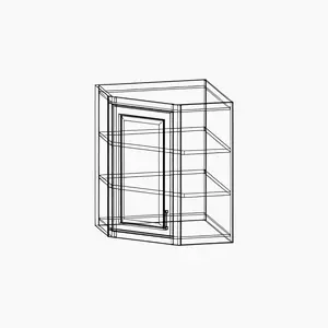 Wall Diagonal Corner Cabinet (Fitted for Glass)