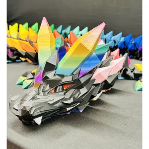 GIANT 80" Rainbow Crystal Dragon