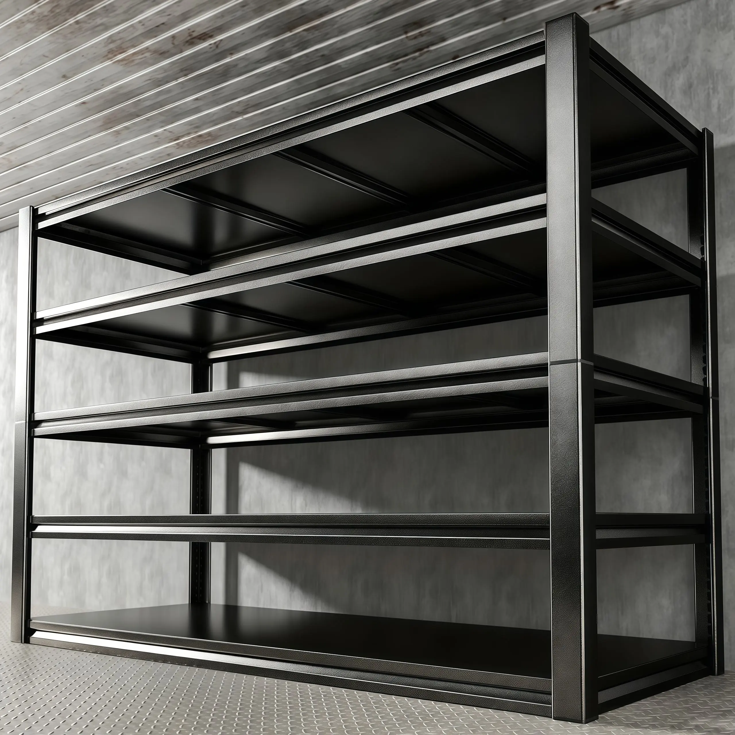 Heavy-duty adjustable garage storage shelves can bear 3000 pounds metal industrial shelves for tool storage, multi-functional storage shelves (Height 72 inches * Width 15 inches * Length 35 inches)