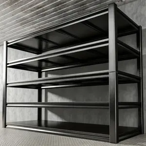 Heavy-duty adjustable garage storage shelves can bear 3000 pounds metal industrial shelves for tool storage, multi-functional storage shelves (Height 72 inches * Width 15 inches * Length 35 inches)