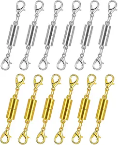 12 Pack Magnetic Necklace Clasps and Closures Necklace Jewelry Extender with Strong Magnet Magnetic Necklace Clasp for Jewelry Necklace