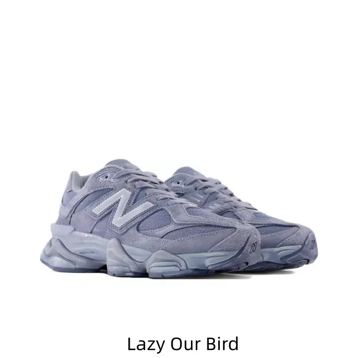 Matte Textured Mixed Material Collectible Sneakers Pale Lavender Main Body Light Grey Side Logo Gradient Translucent Chunky Midsole Classic Low-top Silhouette Sweet Minimal Urban Trend Sports Footwear